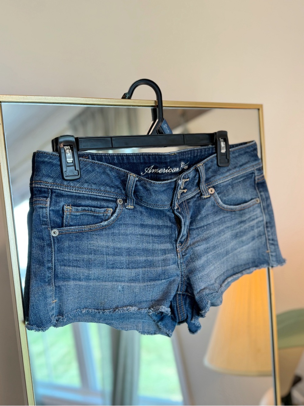 American Eagle Outfitters Stretch Denim Shorts - Light to Dark Blue Fade